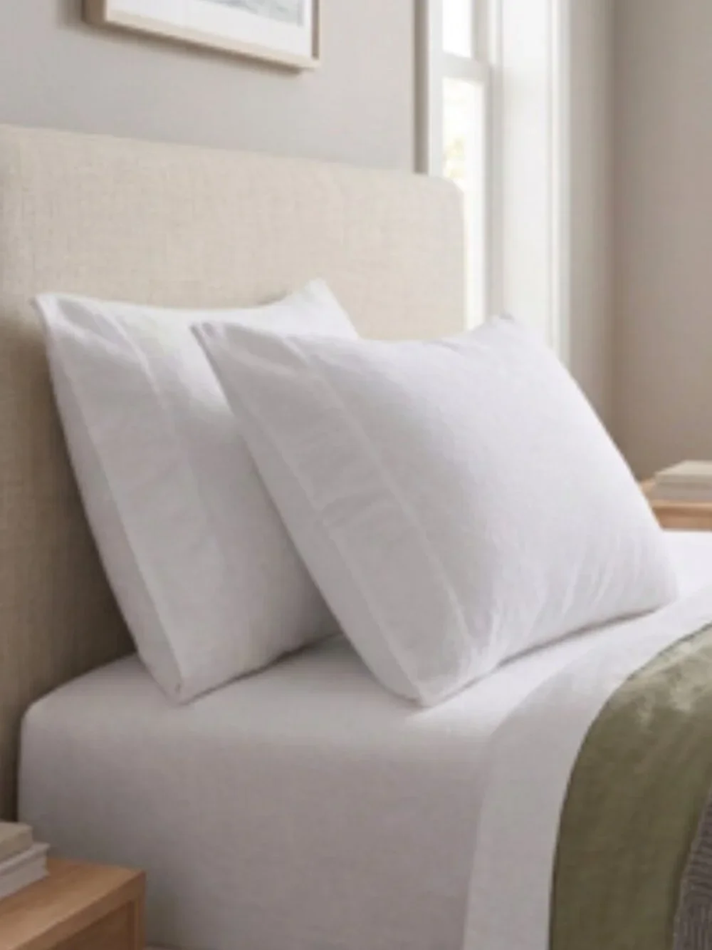 Whisper Organics 100% GOTS Cotton, King-Sized Flannel Pillowcase Set (NWOT)